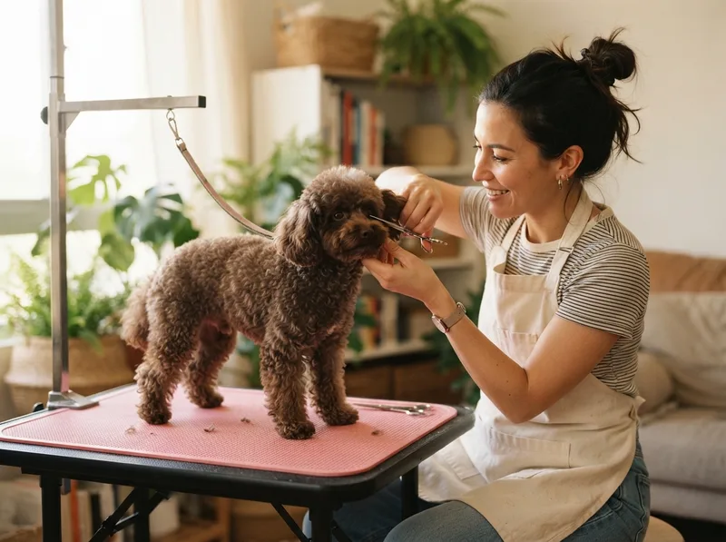 Your Toy Poodle's first grooming session