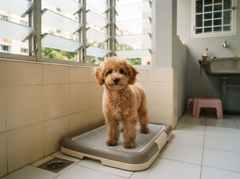 Potty training a Toy Poodle in an HDB flat