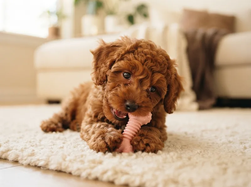 Toy Poodle puppy biting and teething